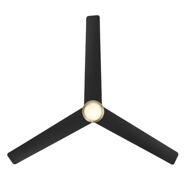 Modern Forms Pisces 54" Ceiling Fan with Light, Soft Brass/Matte Black, view 3 [Modern Forms Fans-FR-W2503-54L-SB/MB|CUSTOM|2]