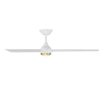 Modern Forms Pisces 54" Ceiling Fan with Light, Soft Brass/Matte White, view 2 [Modern Forms Fans-FR-W2503-54L-SB/MW|CUSTOM|1]