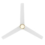 Modern Forms Pisces 54" Ceiling Fan with Light, Soft Brass/Matte White, view 3 [Modern Forms Fans-FR-W2503-54L-SB/MW|CUSTOM|2]