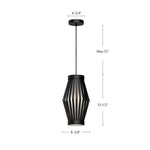 Hana 9" Pendant - dimension drawing 1 [Alora-PD434509AGOP|CUSTOM|1]