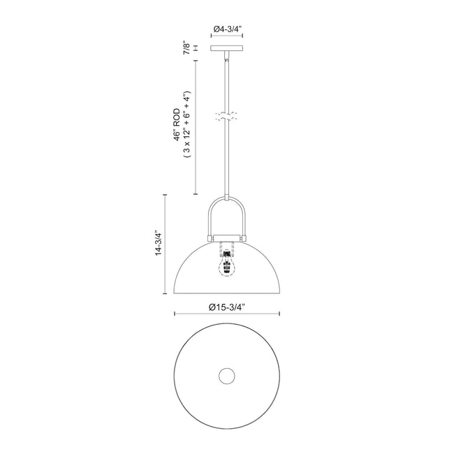 Harper Pendant - dimension drawing 2 [Alora-PD504016AG|CUSTOM|2]