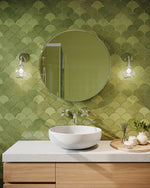 Hazel Wall and Vanity Light - room setting, Chrome/Clear Glass [Alora-WV524006CHCL|CUSTOM|1]