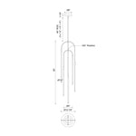 Honour 56" LED Pendant - dimension drawing [Alora-PD317005UB|CUSTOM|1]