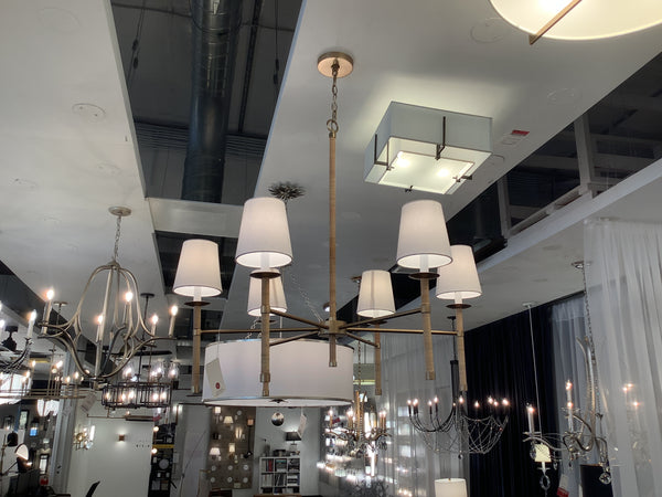Six Light Chandelier from the Tulum Collection in Matte Brass Finish by Capital Lighting (Clearance Display, Final Sale)