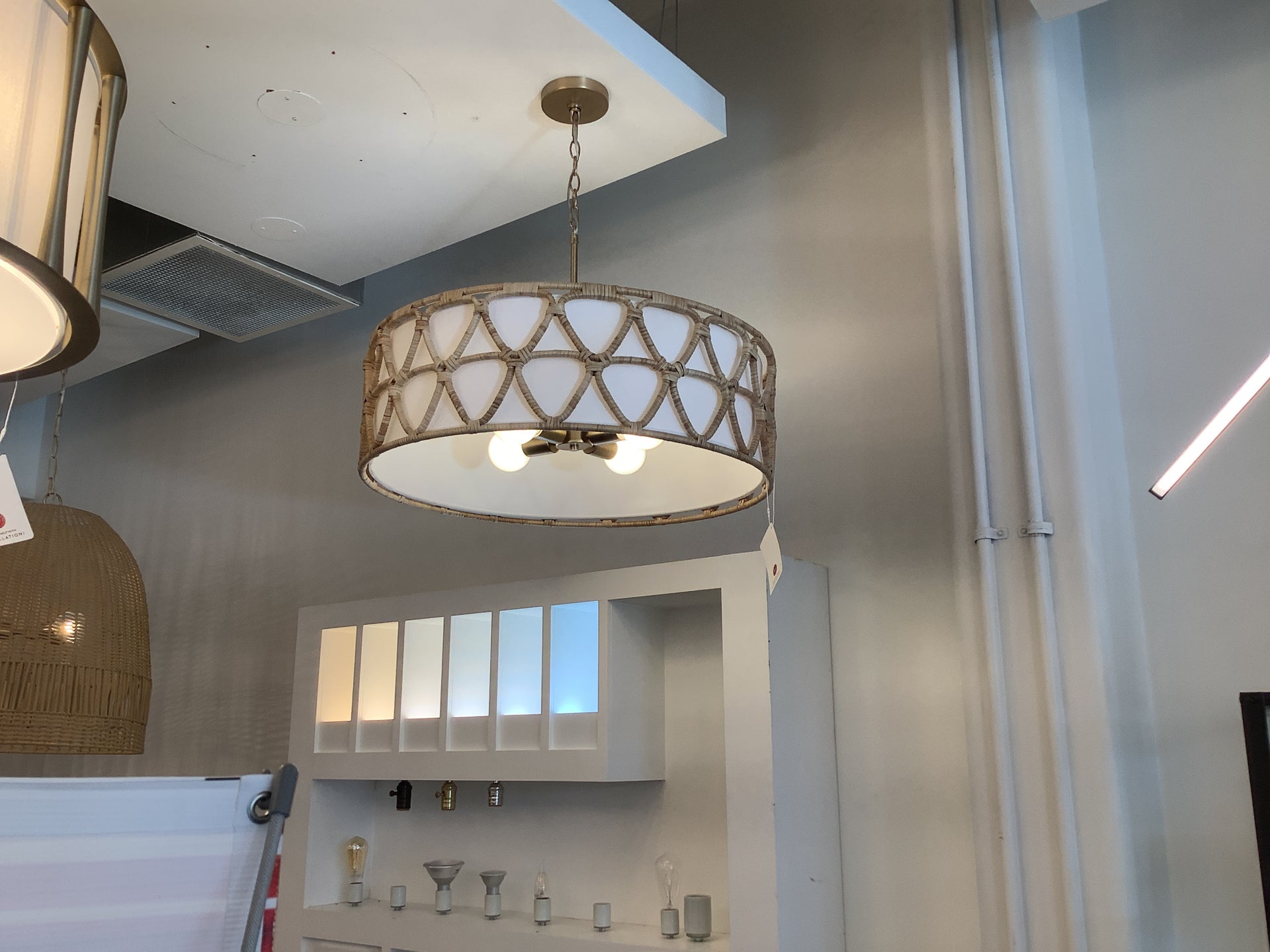 Four Light Pendant from the Tulum Collection in Matte Brass Finish by Capital Lighting (Clearance Display, Final Sale)