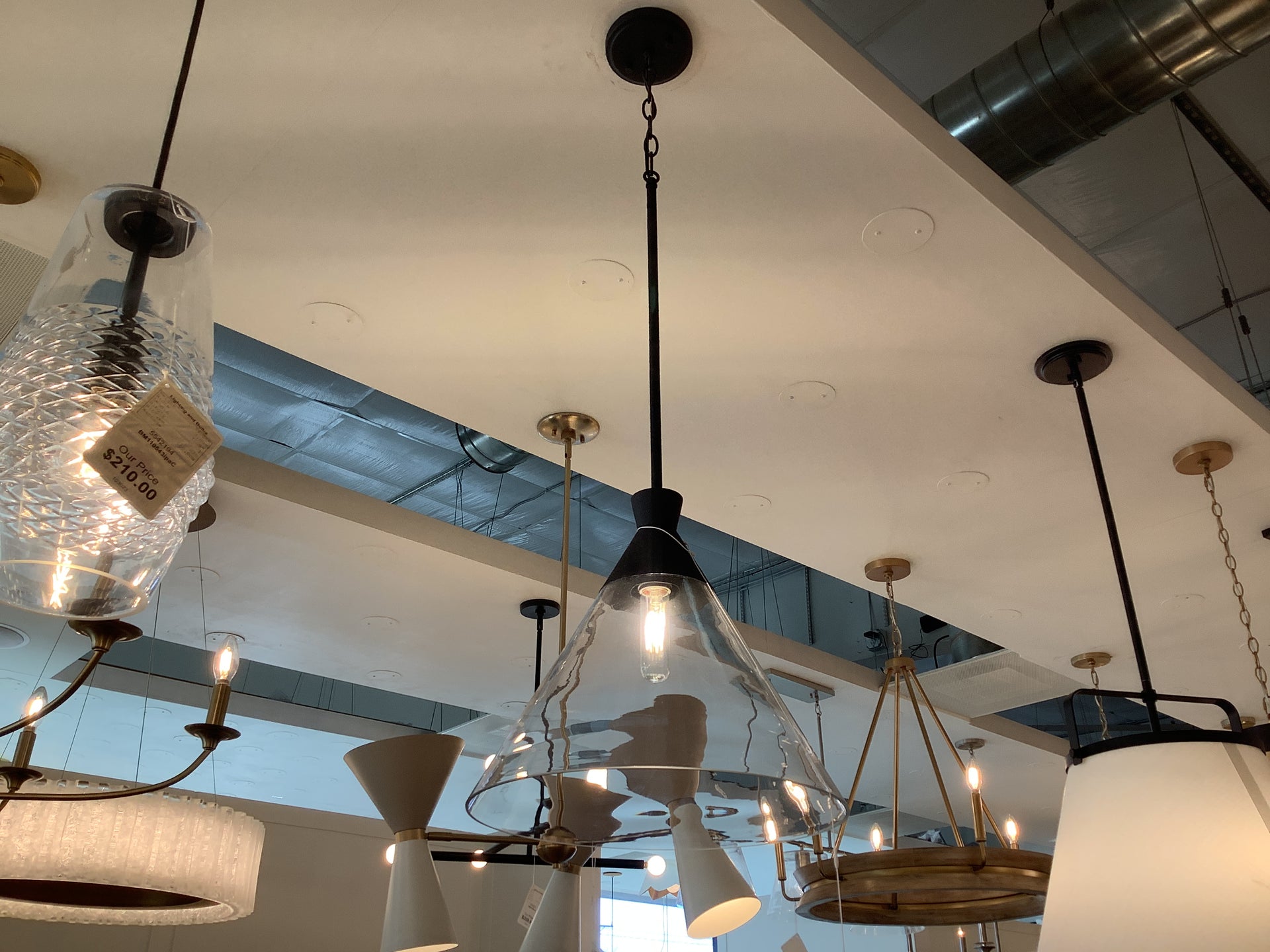 One Light Pendant from the Paloma Collection in Textured Black Finish by Capital Lighting (Clearance Display, Final Sale)