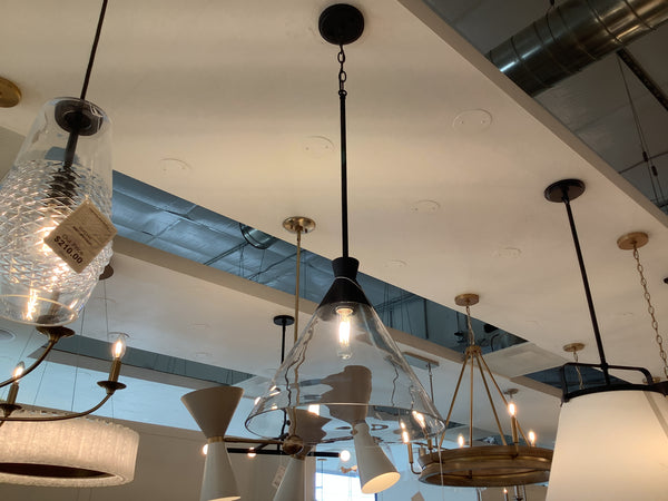One Light Pendant from the Paloma Collection in Textured Black Finish by Capital Lighting (Clearance Display, Final Sale)
