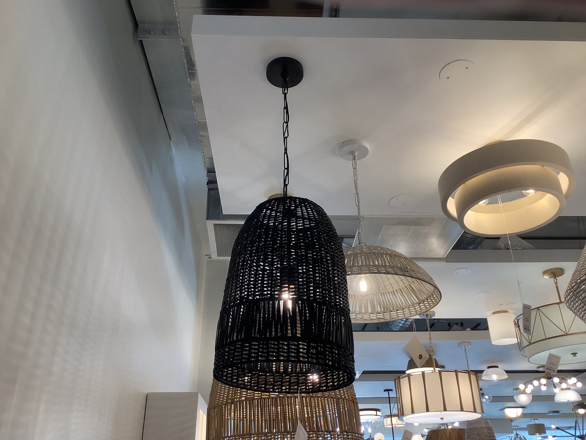 One Light Pendant from the Naomi Collection in Matte Black Finish by Capital Lighting (Clearance Display, Final Sale)