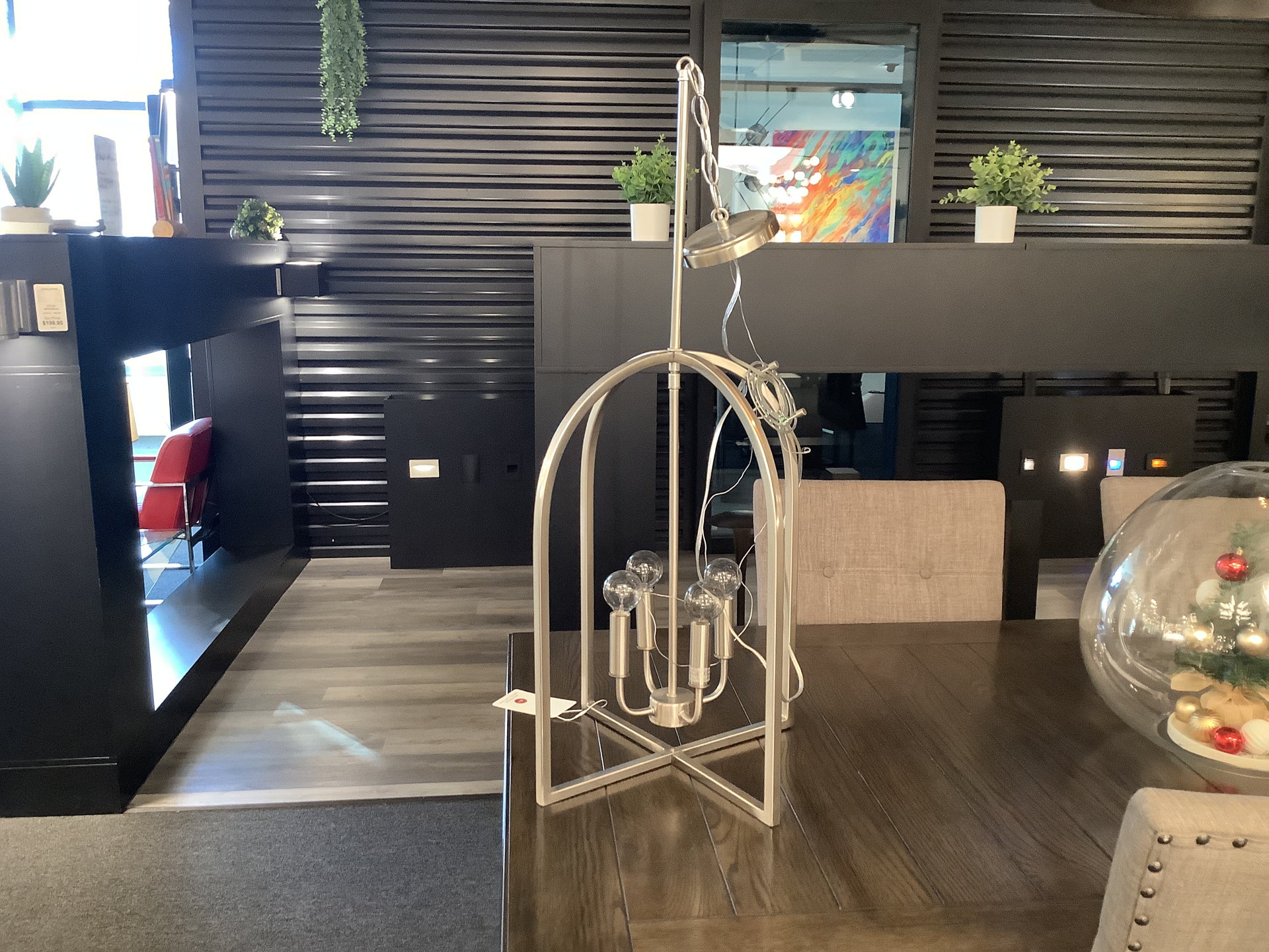 Four Light Foyer Pendant from the Lawson Collection in Brushed Nickel Finish by Capital Lighting (Clearance Display, Final Sale)