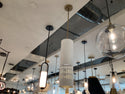 One Light Pendant from the Dash Collection in Aged Brass and White Finish by Capital Lighting (Clearance Display, Final Sale)