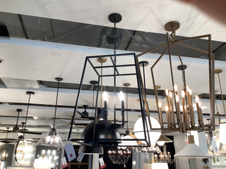 Four Light Pendant from the Clint Collection in Black Iron Finish by Capital Lighting (Clearance Display, Final Sale)