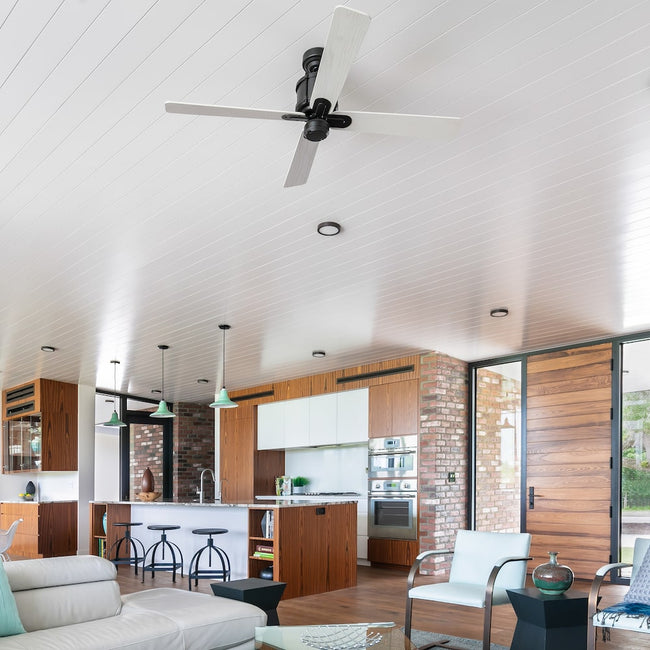 Modern Fan Co Industry DC 50" Ceiling Fan - Damp Rated - photo (Industry_308A.jpg) [Modern Fan Co-IND-GV-50-WH-NL-WC|CUSTOM|3]