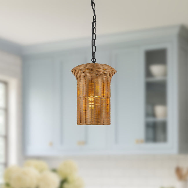 Kai 11" Pendant - room setting, Matte Black [Alora-PD641011MB|CUSTOM|1]