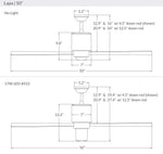 Modern Fan Co Lapa 50" Ceiling Fan - Damp Rated - dimension drawing (LAP-50-LineDrawing.jpg) [Modern Fan Co-LAP-GW-50-WH-NL-001|CUSTOM|15]