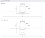 Modern Fan Co Lapa 50" Flush Mount Ceiling Fan - Damp Rated - dimension drawing (LAP-FM-50-LineDrawing.jpg) [Modern Fan Co-LAP-FM-GW-50-WH-NL-001|CUSTOM|8]
