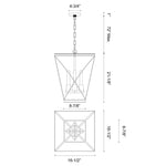 Lattice 16" 4-Light Pendant - dimension drawing [Alora-PD309616UB|CUSTOM|1]