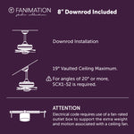Fanimation LP3072LGR Archive - 24 inch - GR with WE Blades and LED LK: downrod and installation notes [Fanimation-LP3072LGR|CUSTOM|8]