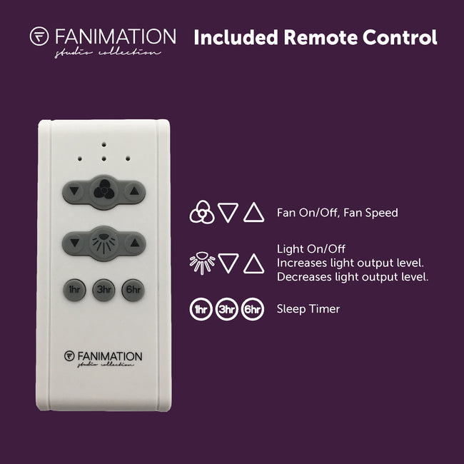 Fanimation LP3072LGR Archive - 24 inch - GR with WE Blades and LED LK: included remote control card [Fanimation-LP3072LGR|CUSTOM|9]