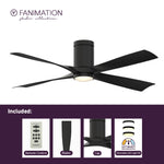 Fanimation LP6804LBL AireFlush - 52 inch - BL with BL Blades and LED LK: what's included card [Fanimation-LP6804LBL|CUSTOM|2]
