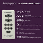 Fanimation LP6804LBL AireFlush - 52 inch - BL with BL Blades and LED LK: included remote control card [Fanimation-LP6804LBL|CUSTOM|8]