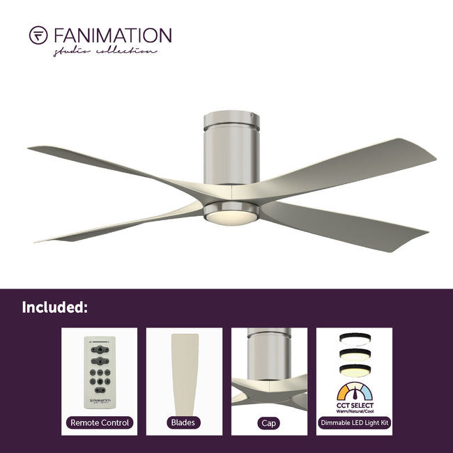 Fanimation LP6804LBN AireFlush - 52 inch - BN with BN Blades and LED LK: what's included card [Fanimation-LP6804LBN|CUSTOM|2]