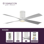 Fanimation LP6804LMW AireFlush - 52 inch - MW with MW Blades and LED LK: what's included card [Fanimation-LP6804LMW|CUSTOM|2]