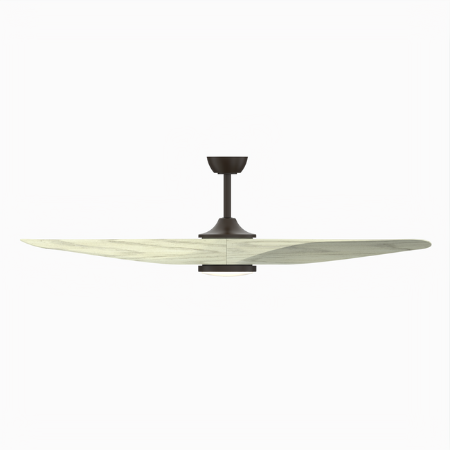 Fanimation LP6821LAZ Yardley - 64 inch - AZ with Light Oak Blade and LED LK: front view [Fanimation-LP6821LAZ|CUSTOM|12]
