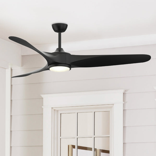 Fanimation LP6821LBL Yardley - 64 inch - BL with BL Blade and LED LK: shown installed in a room [Fanimation-LP6821LBL|CUSTOM|3]
