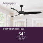 Fanimation LP6821LBL Yardley - 64 inch - BL with BL Blade and LED LK: room size guide [Fanimation-LP6821LBL|CUSTOM|4]