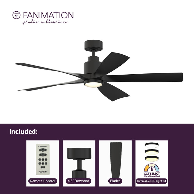 Fanimation LP6834LBL Kwint - 52 inch - BL with BL Blades and LED LK: what's included card [Fanimation-LP6834LBL|CUSTOM|2]