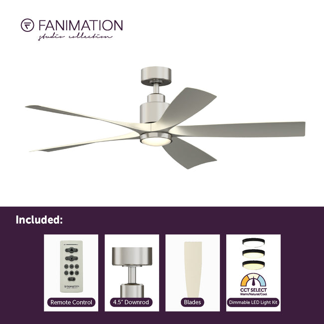 Fanimation LP6834LBN Kwint - 52 inch - BN with BN Blades and LED LK: what's included card [Fanimation-LP6834LBN|CUSTOM|2]