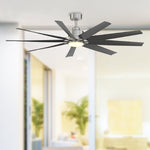 Fanimation LP6864LBN SixtyFour - 64 inch - BN with BL Blade and LED LK: shown installed in a room [Fanimation-LP6864LBN|CUSTOM|3]