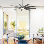 Fanimation LP6864LBN SixtyFour - 64 inch - BN with BL Blade and LED LK: shown in a room setting [Fanimation-LP6864LBN|CUSTOM|13]