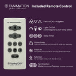 Fanimation LP6864LMW SixtyFour - 64 inch - MW with MW Blade and LED LK: included remote control card [Fanimation-LP6864LMW|CUSTOM|9]