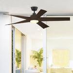 Fanimation LP7614LAZ Radius - 60 inch - AZ with Bourbon Blades and LED LK: shown installed in a room [Fanimation-LP7614LAZ|CUSTOM|3]