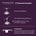 Fanimation LP7614LAZ Radius - 60 inch - AZ with Bourbon Blades and LED LK: downrod and installation notes [Fanimation-LP7614LAZ|CUSTOM|8]