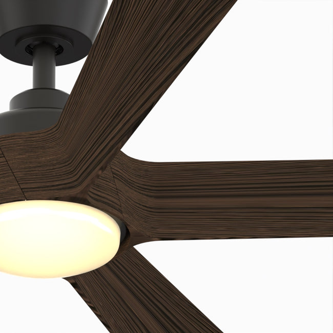 Fanimation LP7614LAZ Radius - 60 inch - AZ with Bourbon Blades and LED LK: bottom view [Fanimation-LP7614LAZ|CUSTOM|10]
