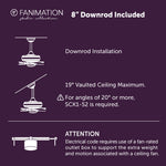 Fanimation LP7614LBN Radius - 60 inch - BN with GRY Blades and LED LK: downrod and installation notes [Fanimation-LP7614LBN|CUSTOM|8]