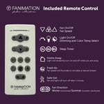 Fanimation LP7614LBN Radius - 60 inch - BN with GRY Blades and LED LK: included remote control card [Fanimation-LP7614LBN|CUSTOM|9]