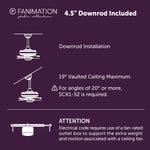 Fanimation LP7653LGR AireDrop Pull Chain - 48 inch - GR with WE and LED LK: downrod and installation notes [Fanimation-LP7653LGR|CUSTOM|8]