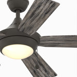 Fanimation LP7653LGR AireDrop Pull Chain - 48 inch - GR with WE and LED LK: bottom view [Fanimation-LP7653LGR|CUSTOM|9]