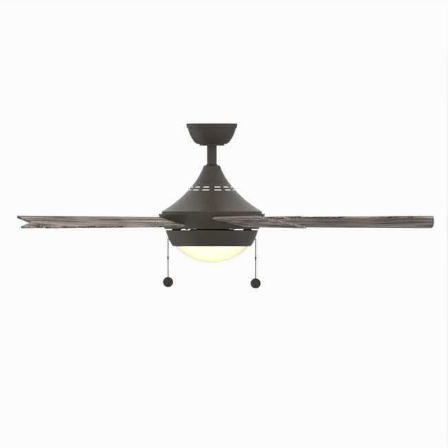 Fanimation LP7653LGR AireDrop Pull Chain - 48 inch - GR with WE and LED LK: front view [Fanimation-LP7653LGR|CUSTOM|10]
