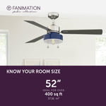 Fanimation LP7678LBN Navy - 52 inch - BN with GRY Blades and LED LK: room size guide [Fanimation-LP7678LBN|CUSTOM|4]