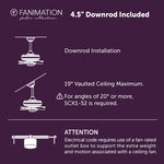 Fanimation LP7678LBN Navy - 52 inch - BN with GRY Blades and LED LK: downrod and installation notes [Fanimation-LP7678LBN|CUSTOM|8]