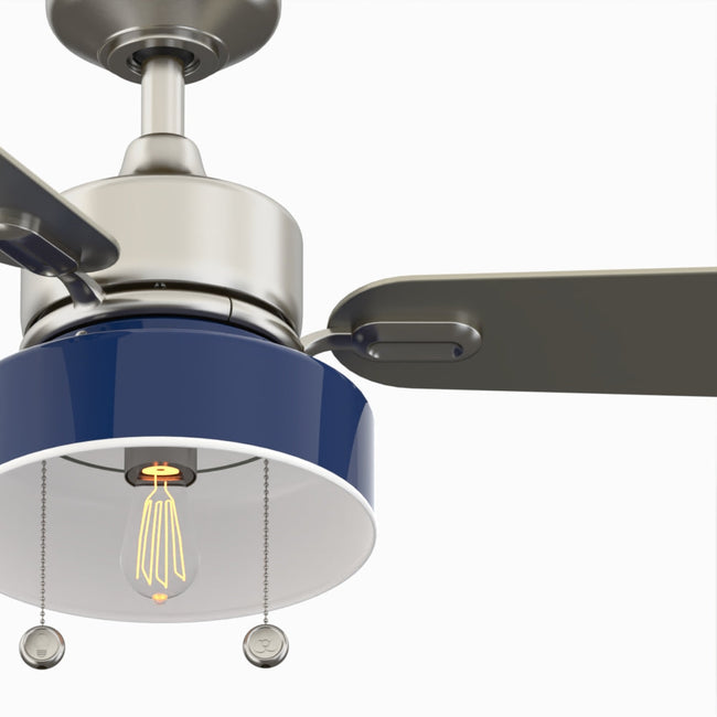 Fanimation LP7678LBN Navy - 52 inch - BN with GRY Blades and LED LK: bottom view [Fanimation-LP7678LBN|CUSTOM|9]