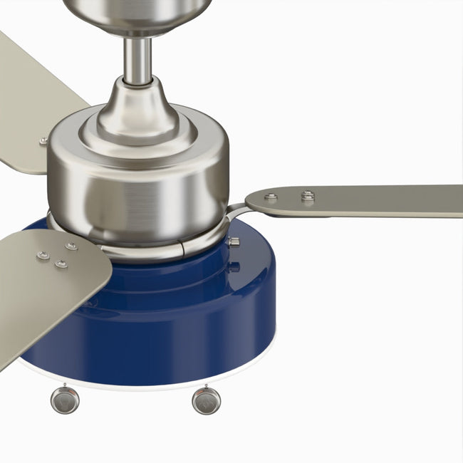 Fanimation LP7678LBN Navy - 52 inch - BN with GRY Blades and LED LK: top view [Fanimation-LP7678LBN|CUSTOM|12]