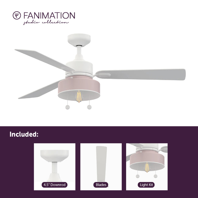 Fanimation LP7678LMW Blush - 52 inch - MW with MW Blades and LED LK: what's included card [Fanimation-LP7678LMW|CUSTOM|2]