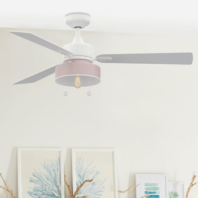 Fanimation LP7678LMW Blush - 52 inch - MW with MW Blades and LED LK: shown installed in a room [Fanimation-LP7678LMW|CUSTOM|3]