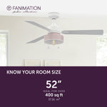 Fanimation LP7678LMW Blush - 52 inch - MW with MW Blades and LED LK: room size guide [Fanimation-LP7678LMW|CUSTOM|4]