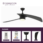 Fanimation LP8066LBL AireDuo - 48 inch - BL with BL Blades and LED LK: what's included card [Fanimation-LP8066LBL|CUSTOM|2]